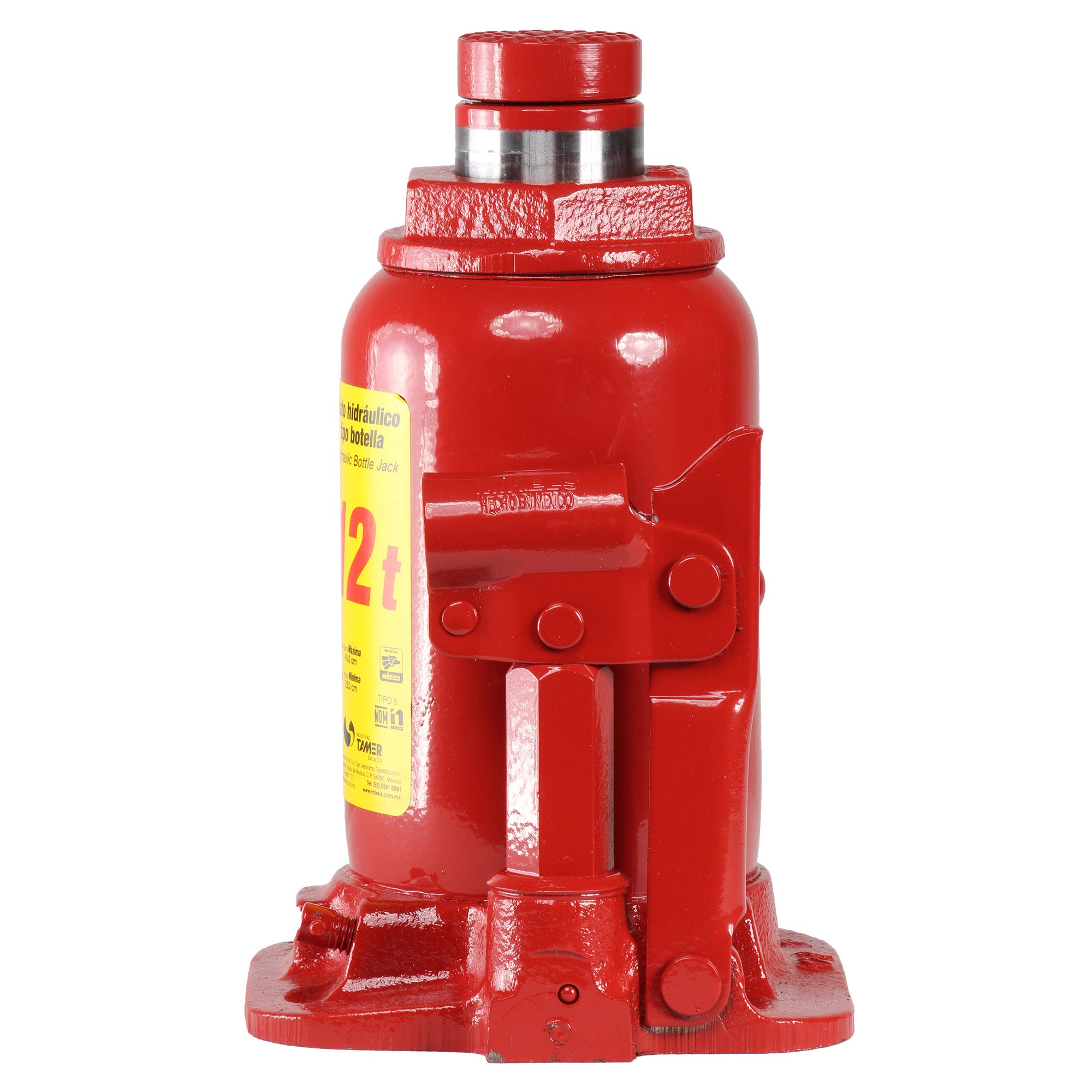 Gato hidráulico de botella con tornillo de extensión (12 ton)