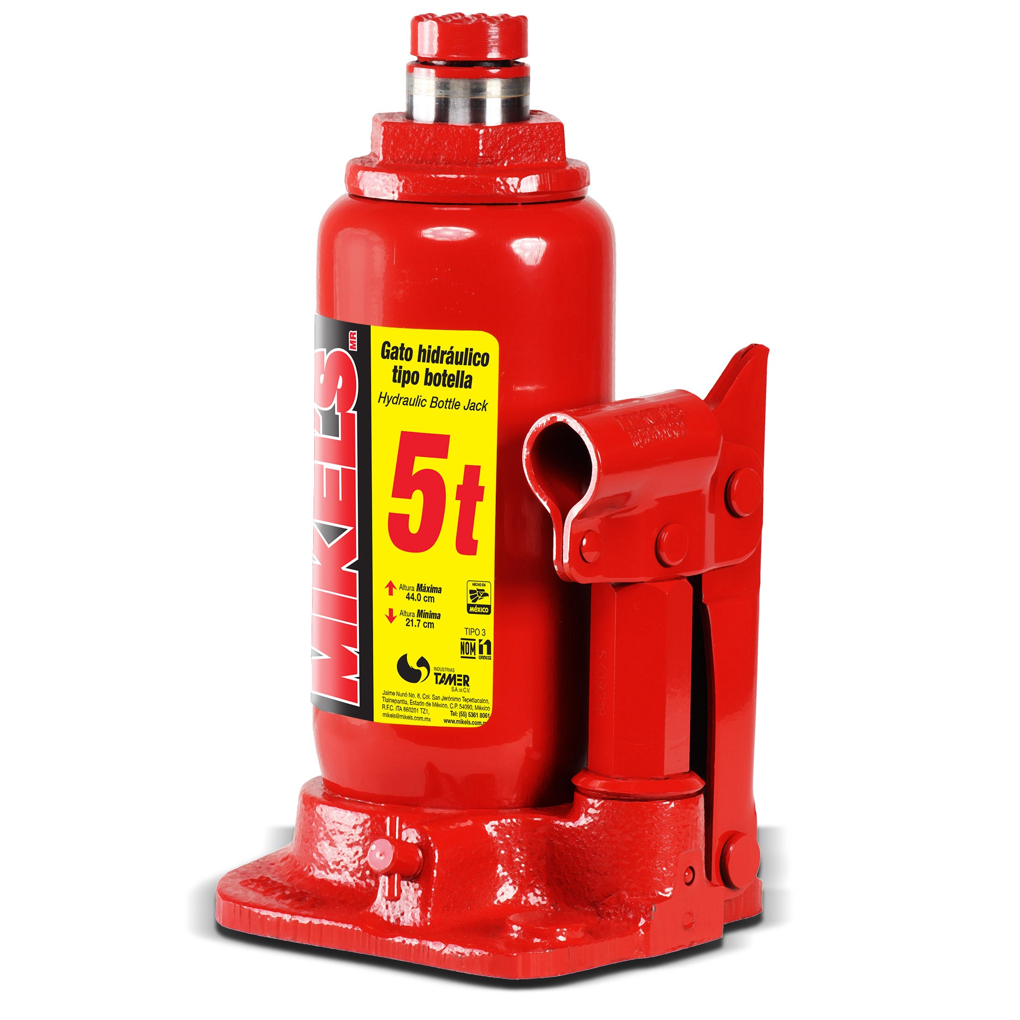 Gato hidráulico de botella con tornillo de extensión (5 ton)