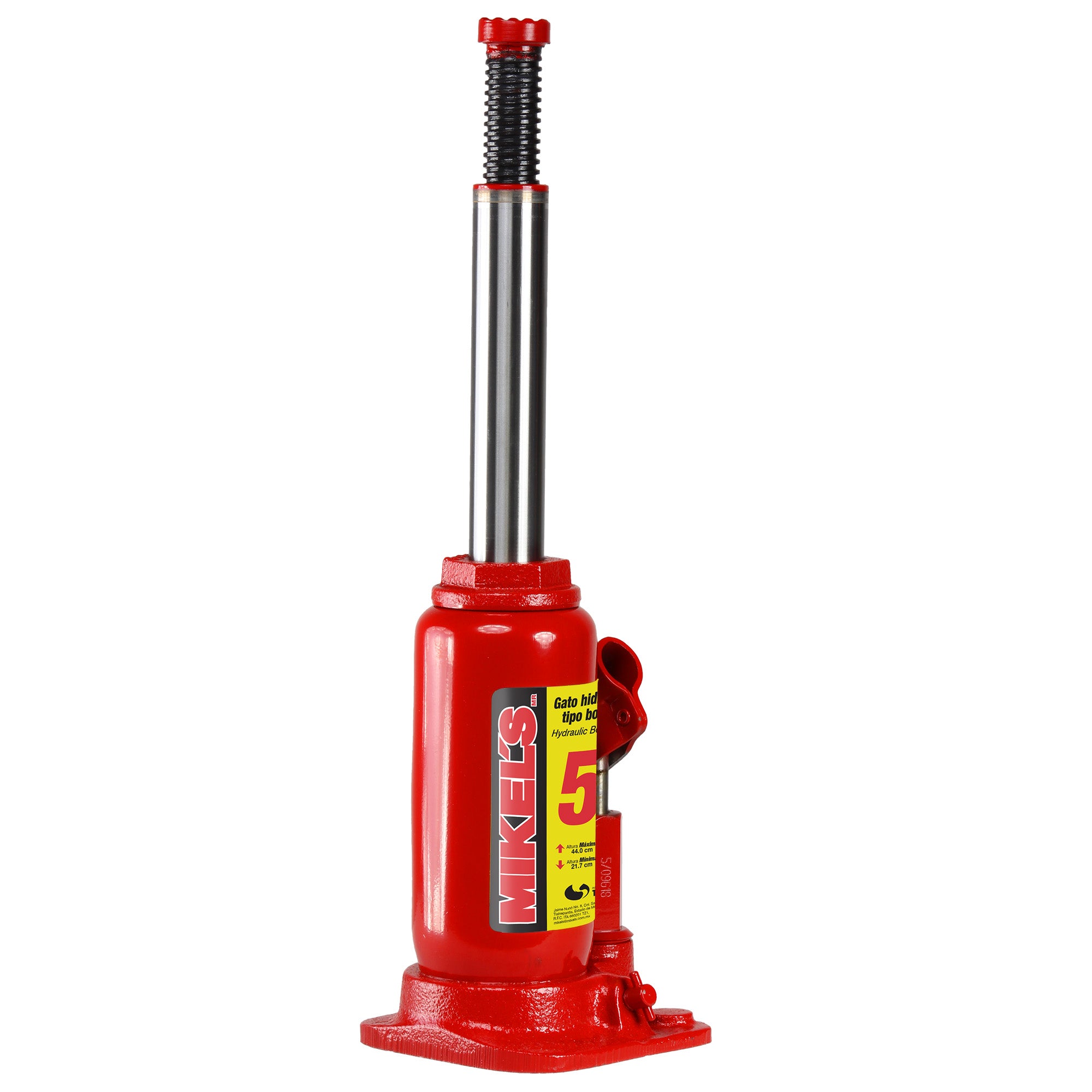 Gato hidráulico de botella con tornillo de extensión (5 ton)