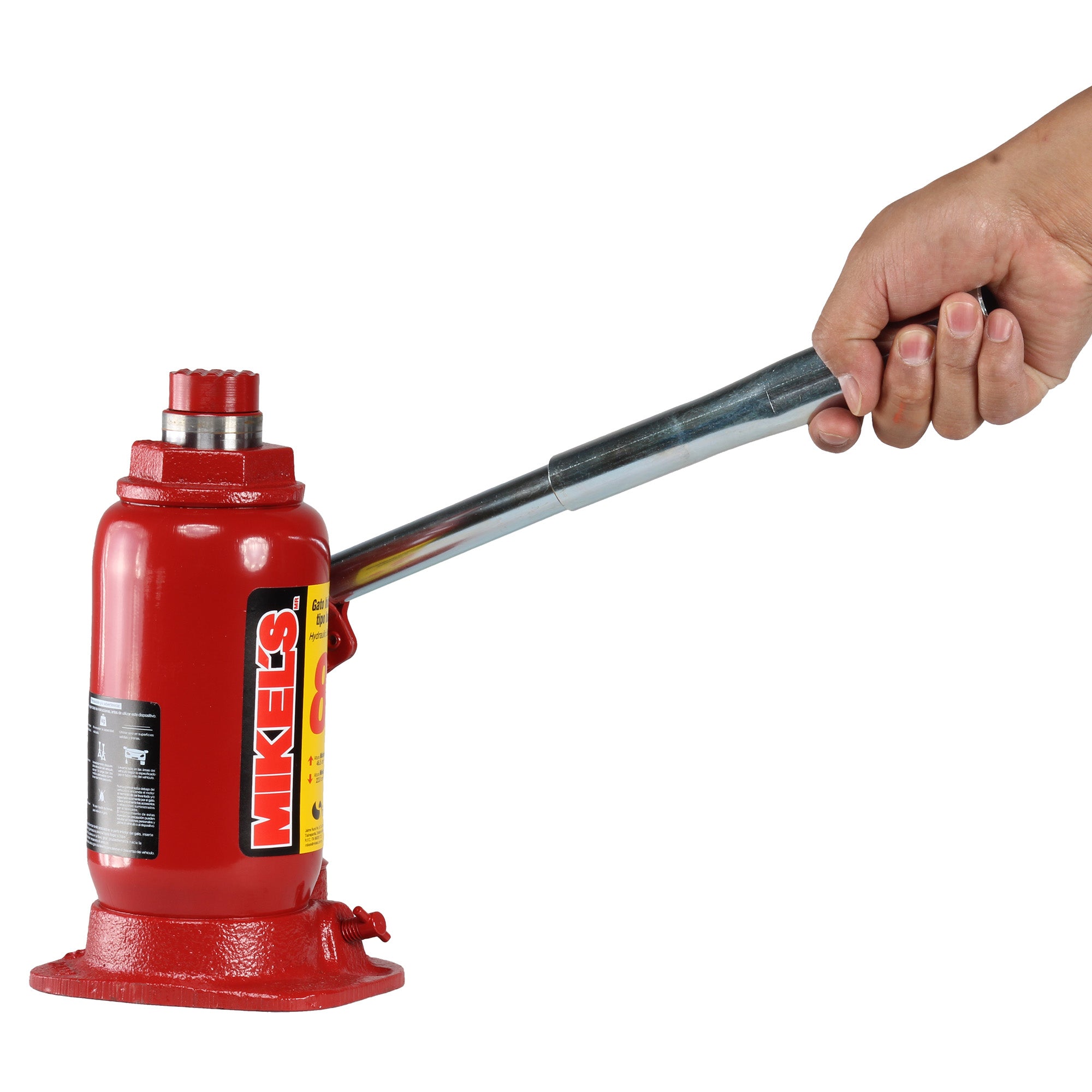 Gato hidráulico de botella con tornillo de extensión (8 ton)