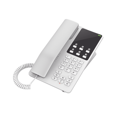 GRANDSTREAM - Teléfono IP Hotelero Wi-Fi, 2 líneas SIP con 2 cuentas, codec Opus, IPV4/IPV6, color blanco, con gestión en la nube GDMS