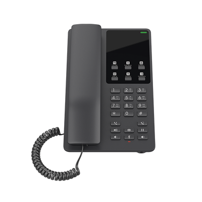 GRANDSTREAM - Teléfono IP Hotelero Wi-Fi, 2 líneas SIP con 2 cuentas, codec Opus, IPV4/IPV6, color negro, con gestión en la nube GDMS