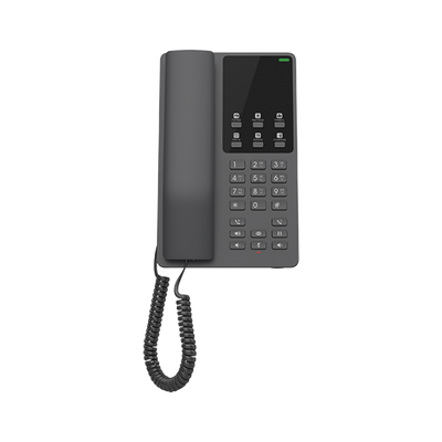 GRANDSTREAM - Teléfono IP Hotelero Wi-Fi, 2 líneas SIP con 2 cuentas, codec Opus, IPV4/IPV6, color negro, con gestión en la nube GDMS