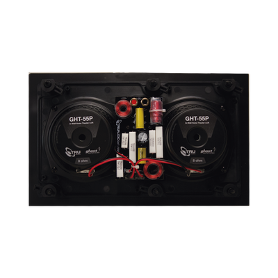 TRUAUDIO - altavoces de montaje en la pared | woofers dobles de 5in | tweeter de 1in | 100W | 8ohms