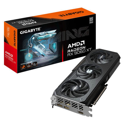 GIGABYTE - Tarjeta de Video Gigabyte Gaming Radeon RX9060 XT OC 16GB Triple Fan GDDR6 128 bit PCIe 5.0 1xHDMI 2xDP