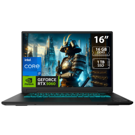 GIGABYTE - Laptop Gaming Gigabyte A16 Intel Core i7 13620H 16GB DDR5 SSD 1TB 16 LED Geforce RTX 5060 8GB Windows 11 Home
