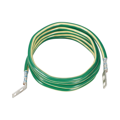 PANDUIT - Jumper para Aterrizar Equipos, 6 AWG, con Terminal Doblada a 45 Grados y Terminal Recta, Para Conexión a Tierra y Terminal Recta Para Equipos, 1.8m de Largo