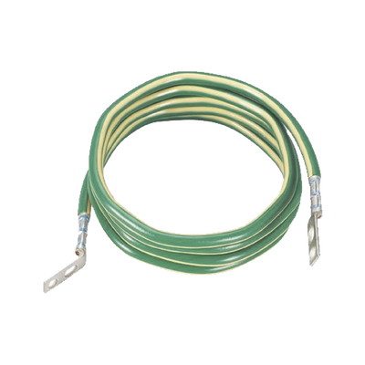PANDUIT - Jumper para Aterrizar Equipos, 6 AWG, con Terminal Doblada a 45 Grados, Para Conexión a Tierra y Terminal Recta Para Equipos, 1.8m de Largo
