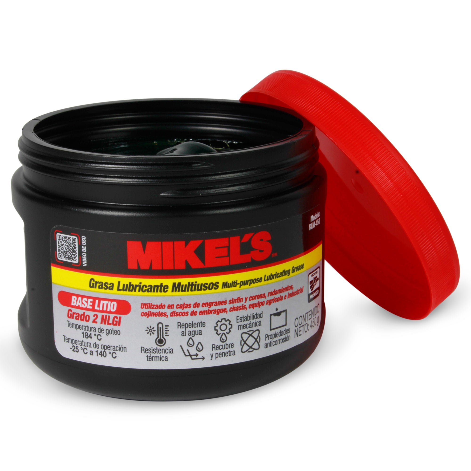 Grasa lubricante multiusos, Base Litio (450 grs)