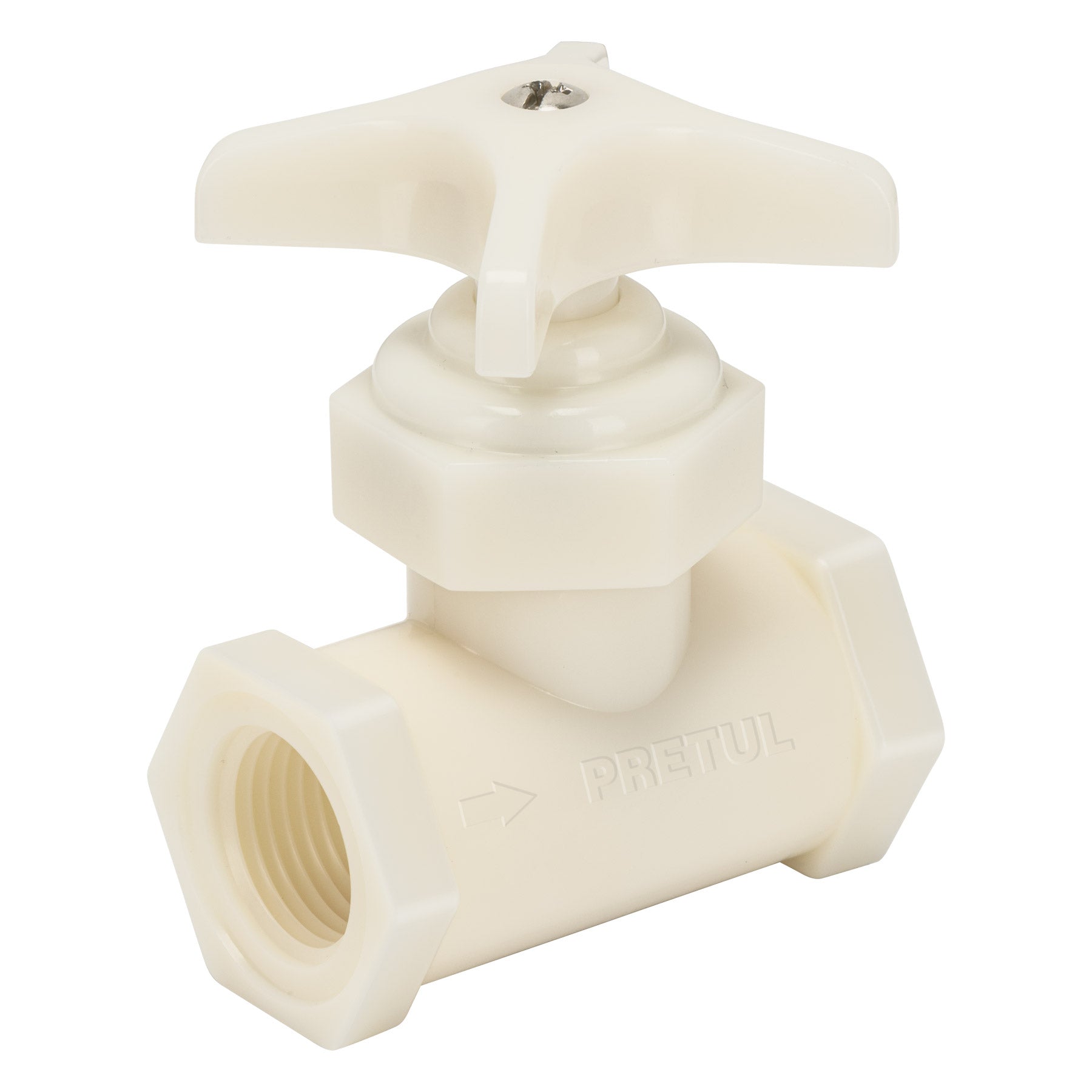 Valvula globo de ABS 1/2' roscable, Pretul