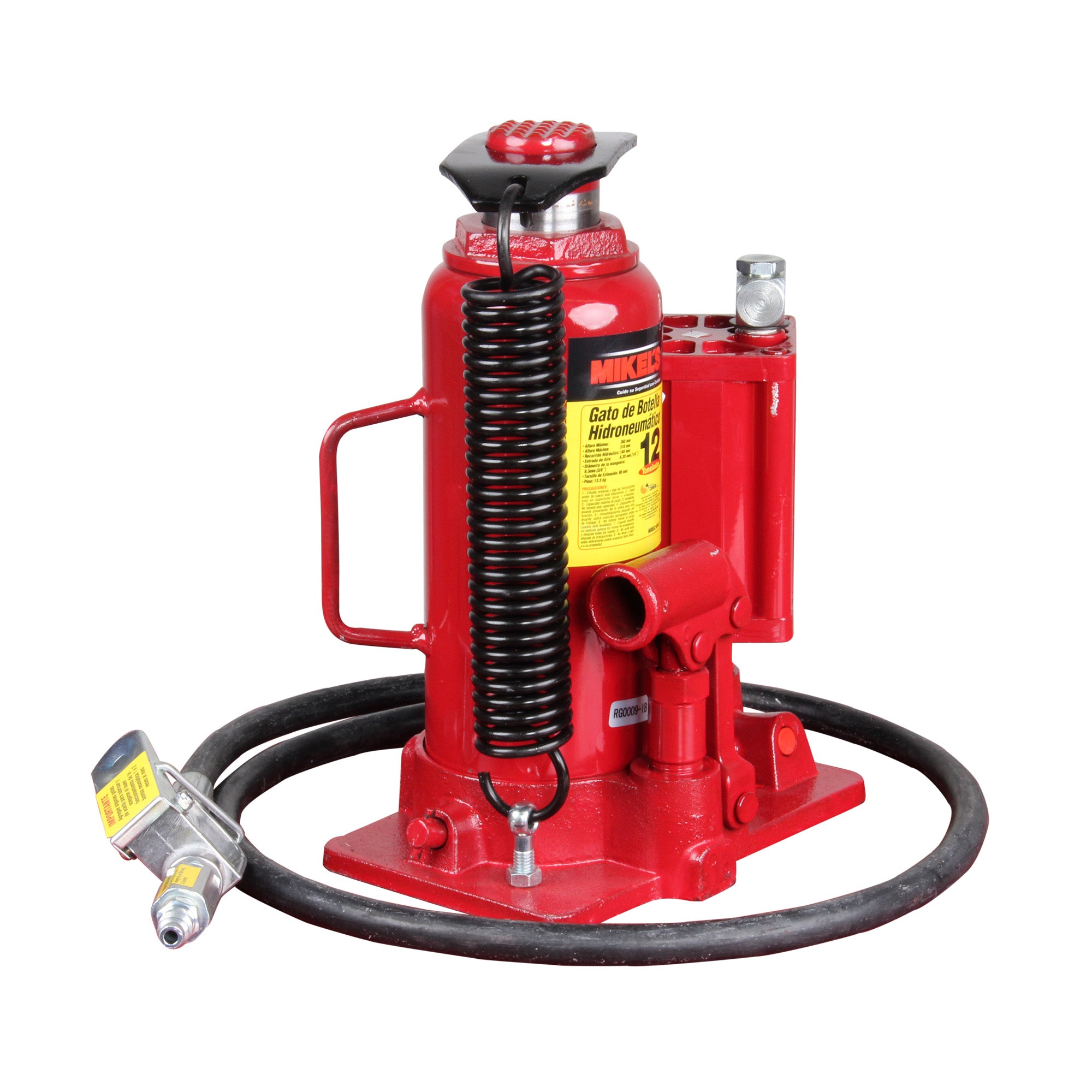 Gato hidroneumático de botella c/ tornillo extensión (12 ton)