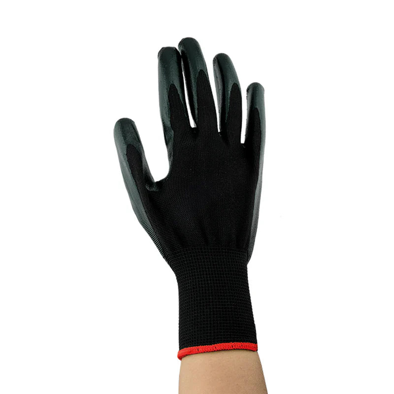 GUANTES NYLON NITRILO NEGROS G