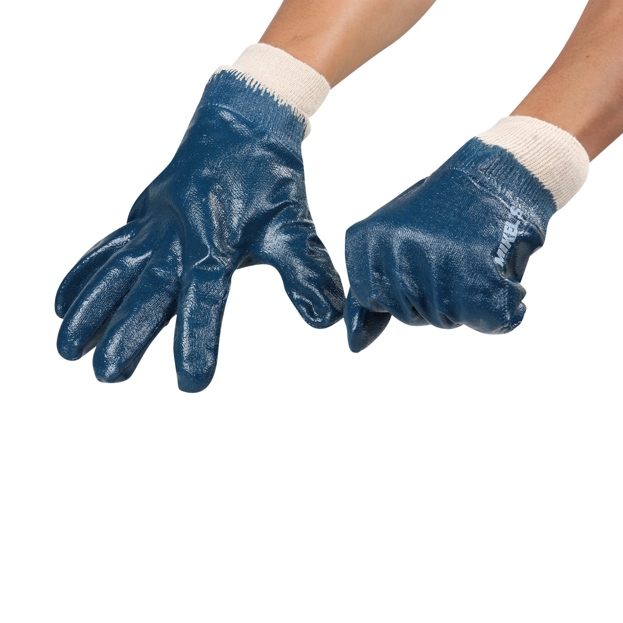 Guantes para trabajo de nitrilo con forro de algodón