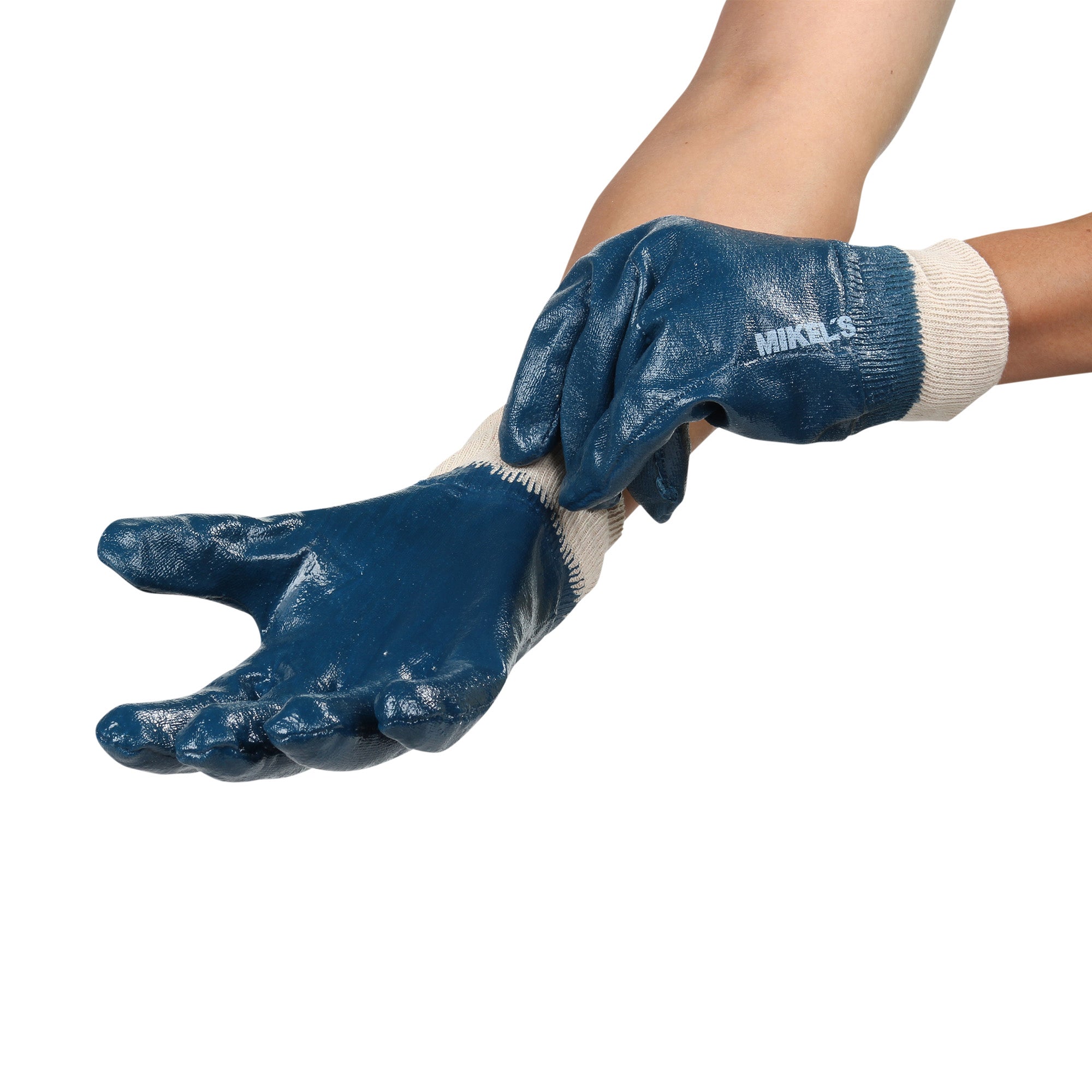 Guantes para trabajo de nitrilo con forro de algodón