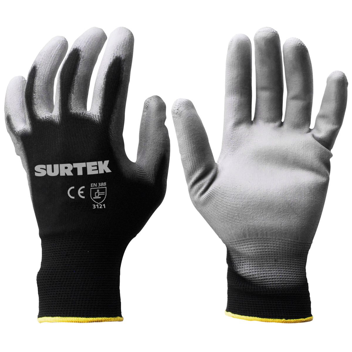 Surtek - Guantes nailon c/poliu M