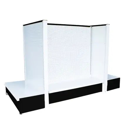 Urrea - Góndola central panel metálico 200 cm x 100 cm x 140 cm