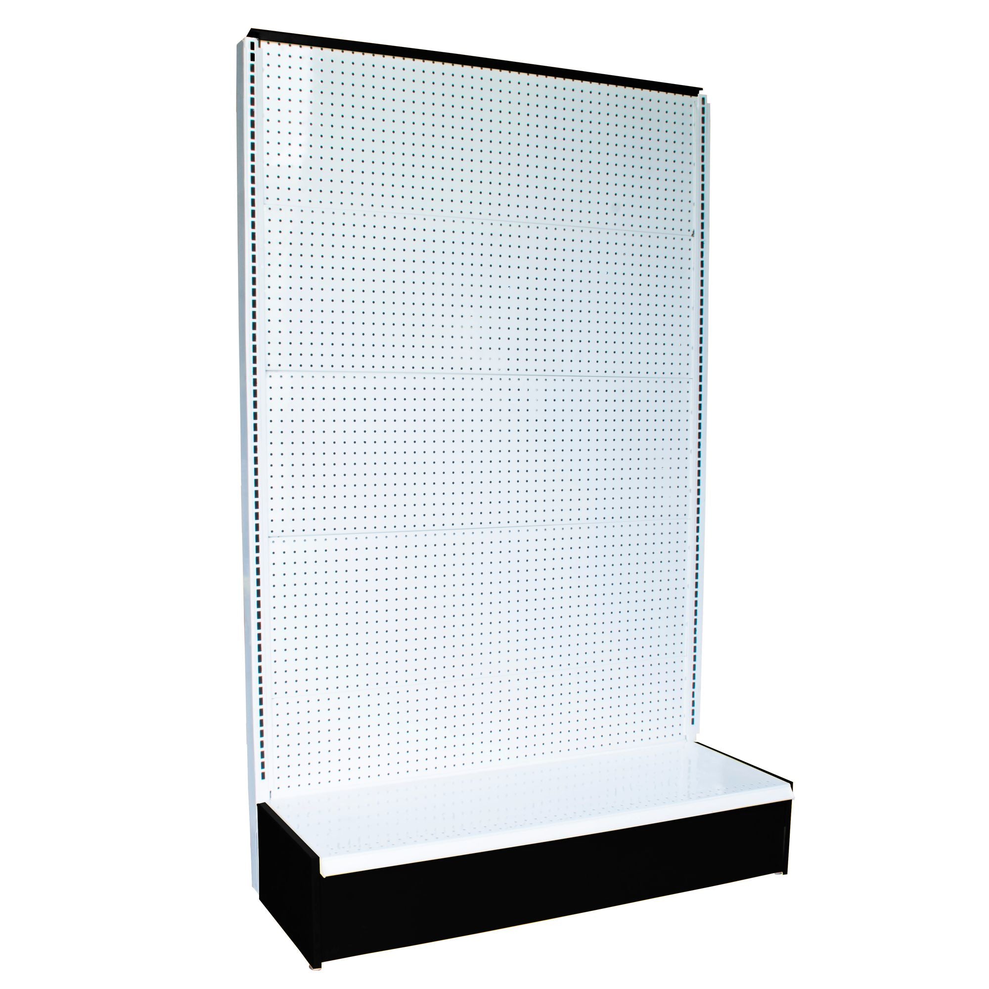 Urrea - Modulo adicional con panel metálico para góndola 120 cm x 50 cm x 200 cm color blanco