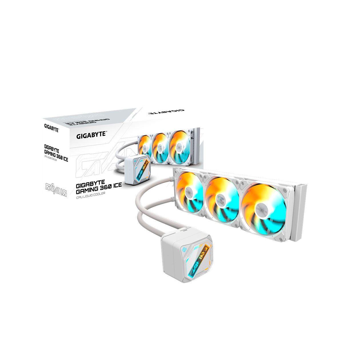 GIGABYTE - Enfriamiento Líquido Gigabyte GAMING 360 ICE 3x120mm hasta 2200RPM Blanco 1851/1700/115X/1200/AM5/AM4