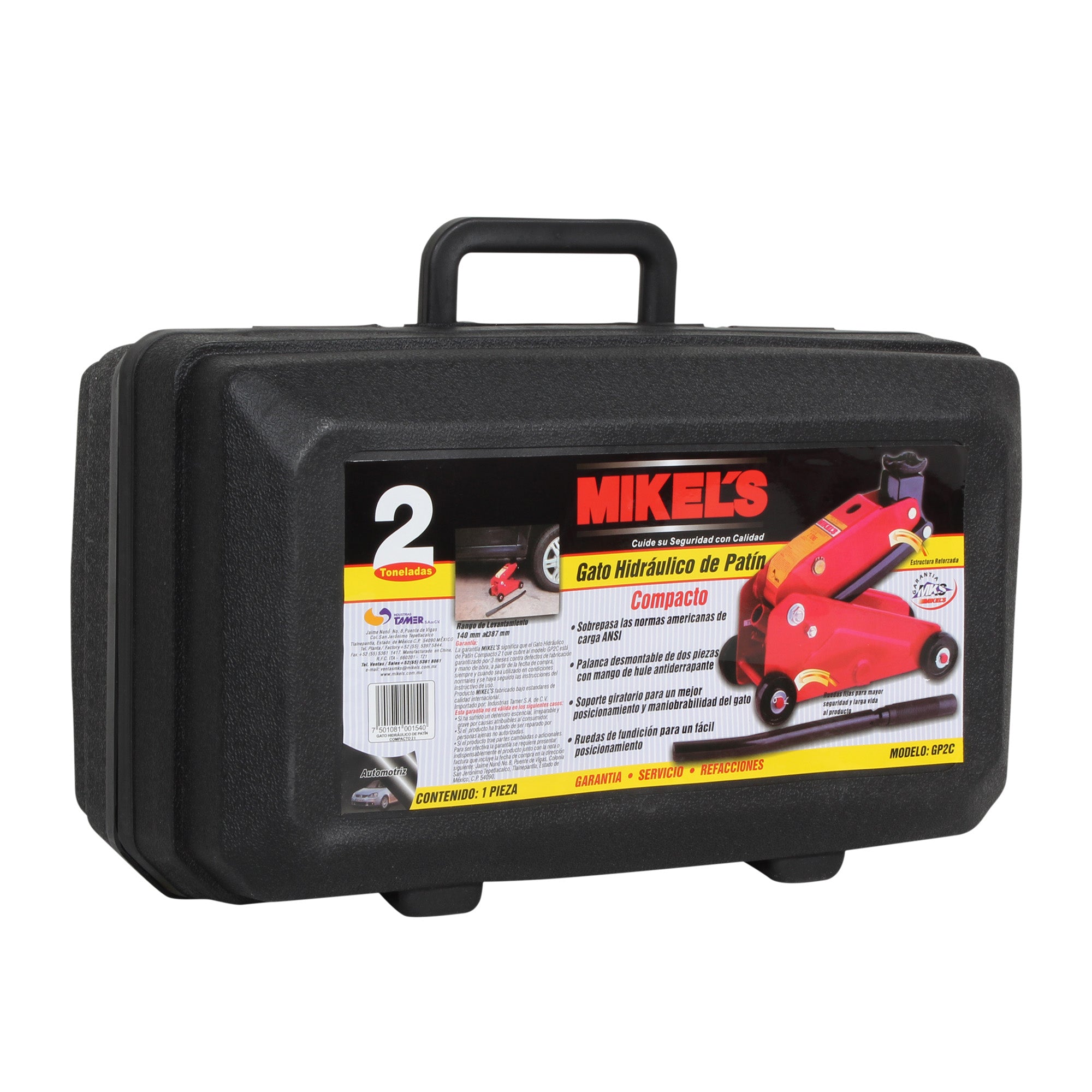 Gato hidráulico de patín Compacto (2 ton)