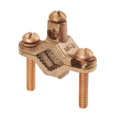 PANDUIT - Abrazadera de Bronce para Tierra Física para Conductor 2 AWG, 1 Pieza