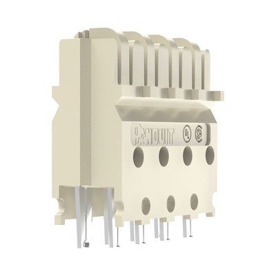 PANDUIT - Block de Conexión Cat6 de 4 Pares, de Impacto, Color Marfil