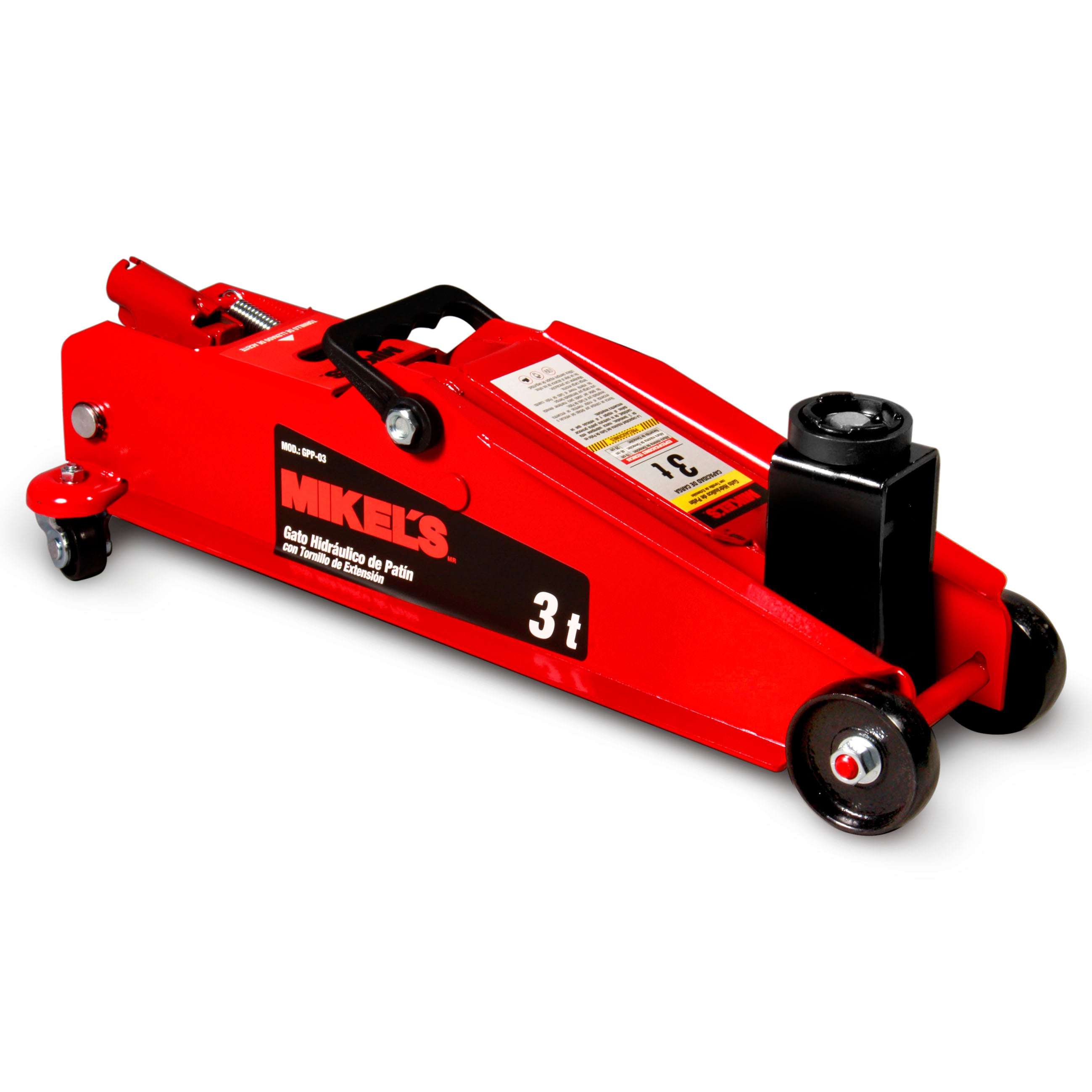 Gato hidráulico de patín Premier para SUV, Pick Ups con tornillo de extensión (3 ton)