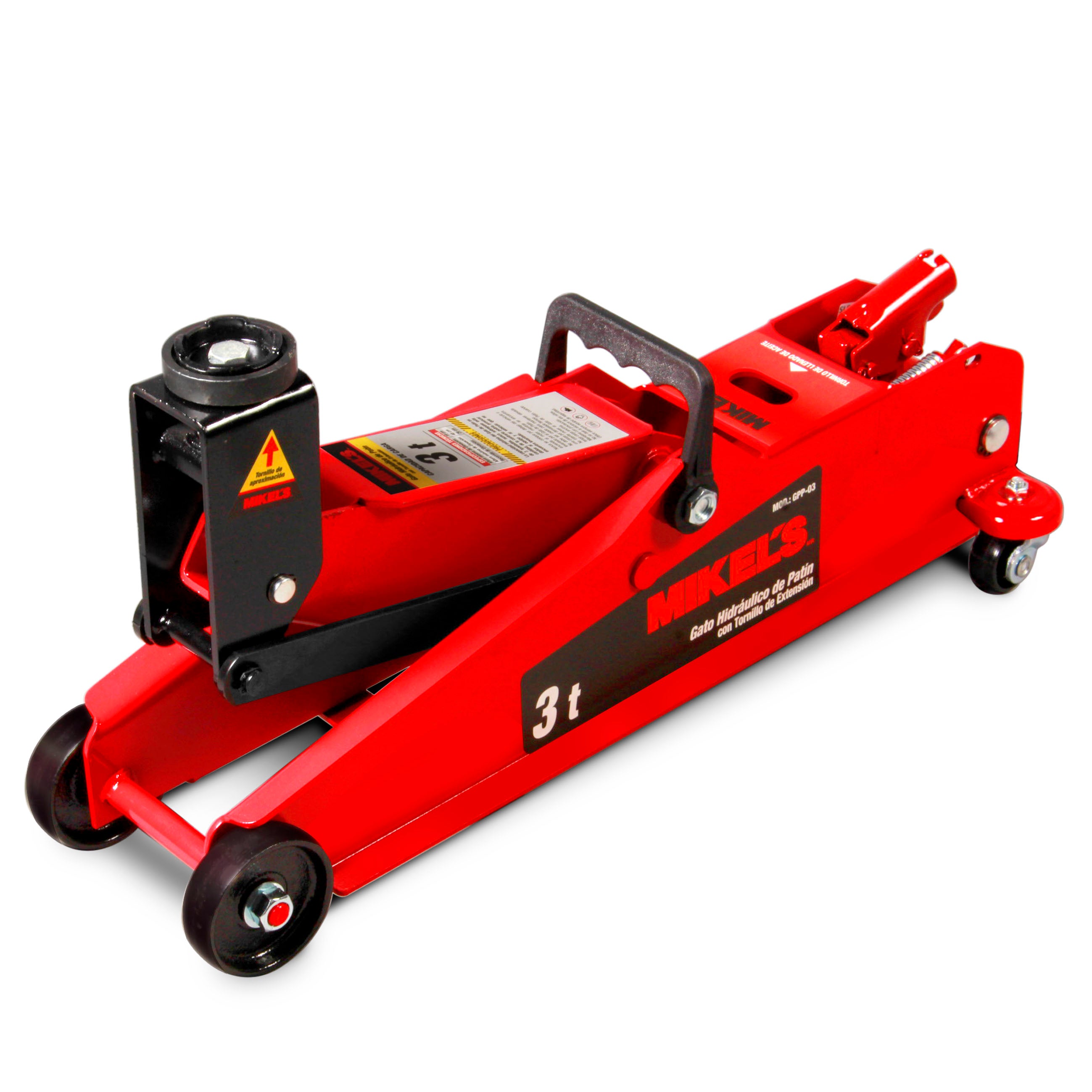 Gato hidráulico de patín Premier para SUV, Pick Ups con tornillo de extensión (3 ton)