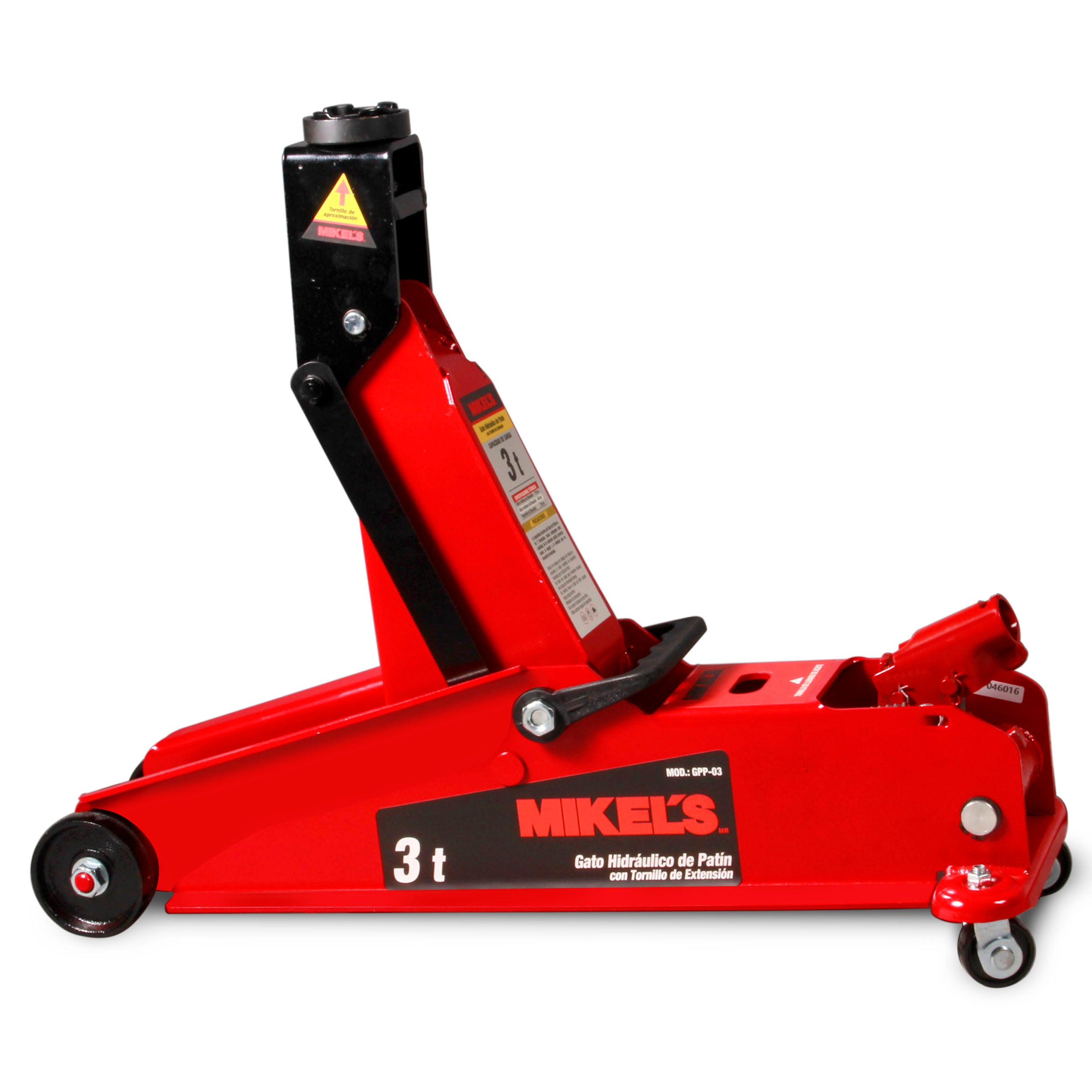 Gato hidráulico de patín Premier para SUV, Pick Ups con tornillo de extensión (3 ton)