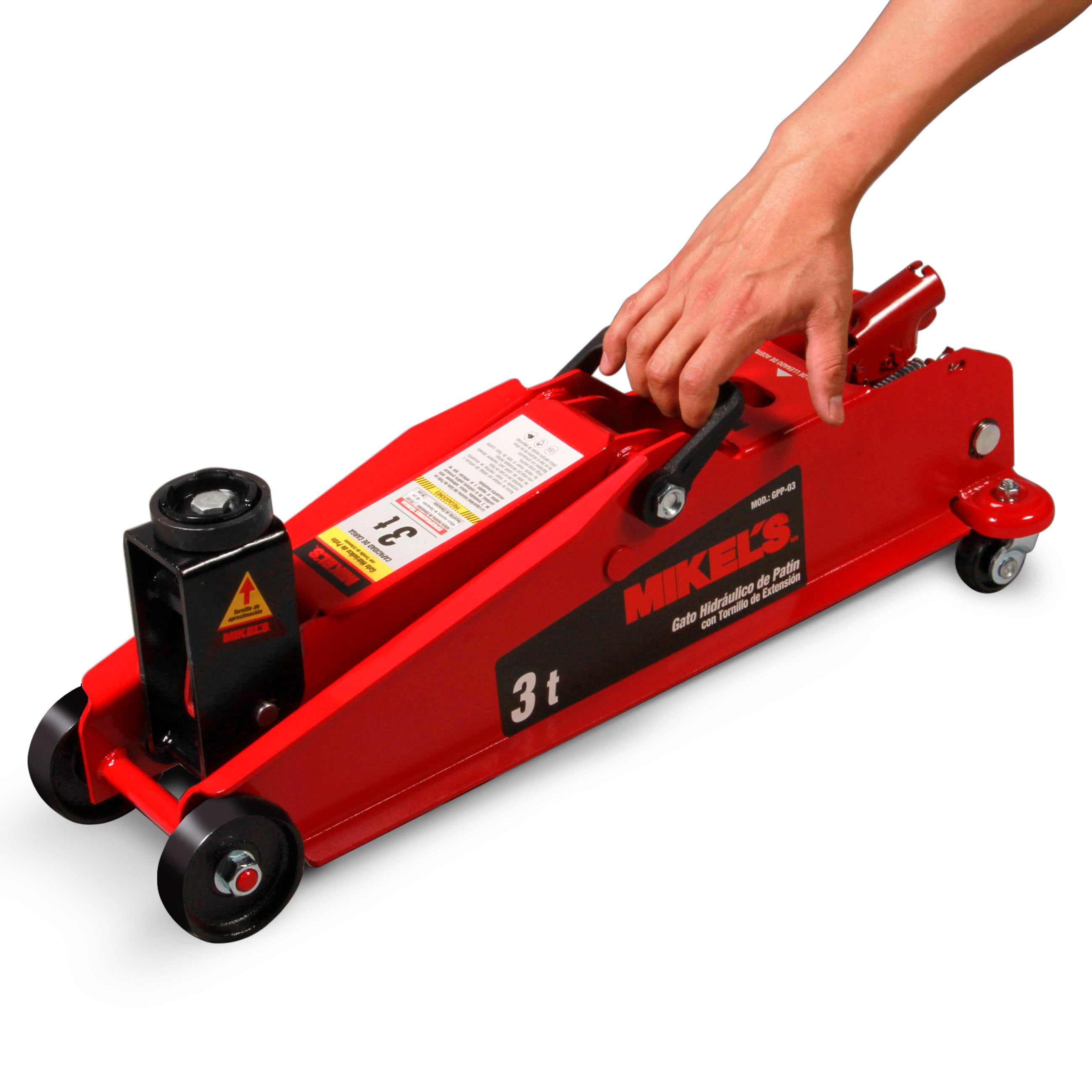 Gato hidráulico de patín Premier para SUV, Pick Ups con tornillo de extensión (3 ton)