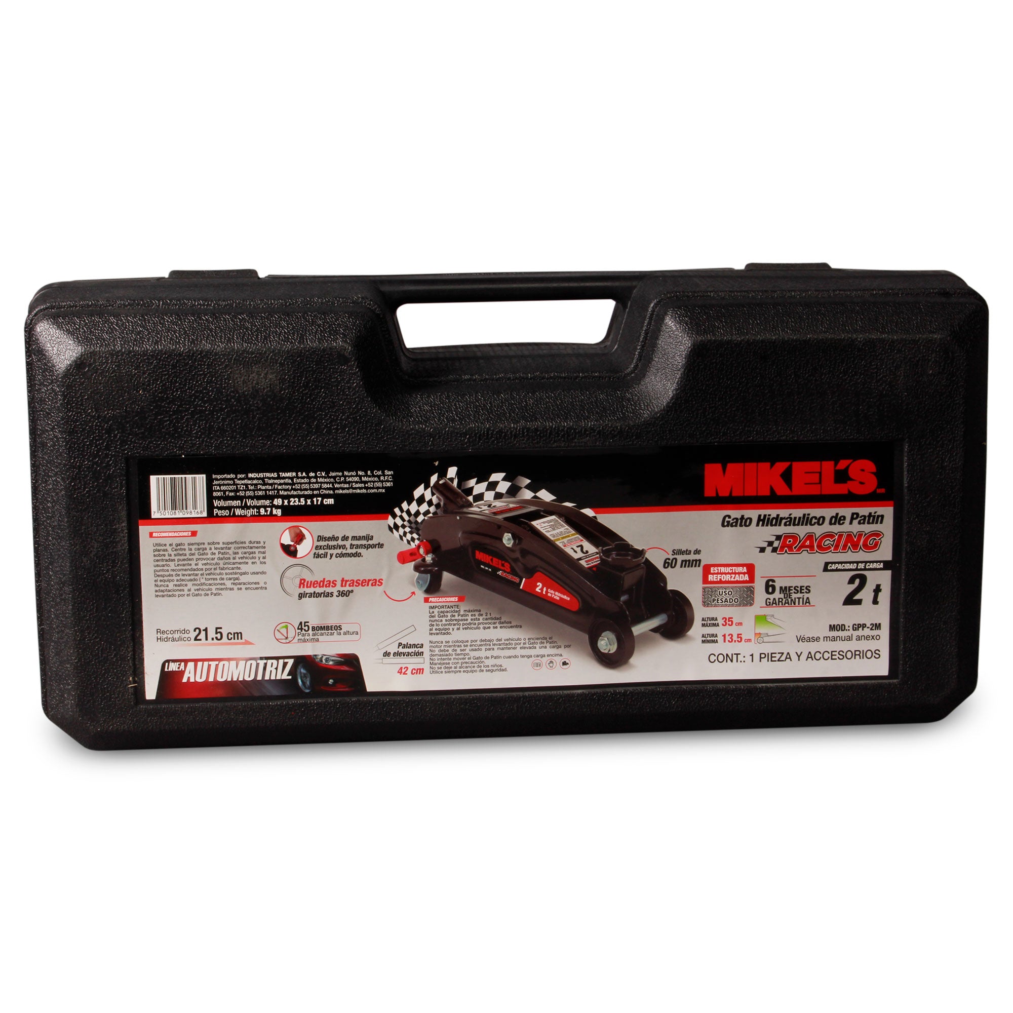 Gato hidráulico de patín Racing (2 ton)