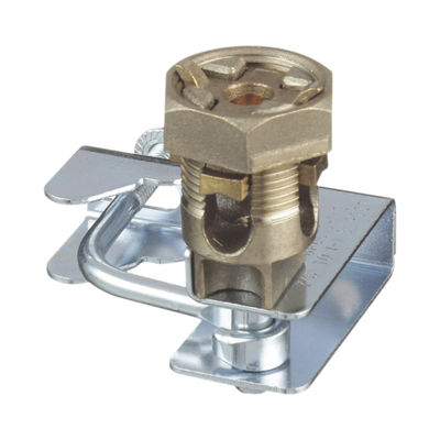 PANDUIT - Abrazadera para Tierra Física en Base de Piso Falso, para Cables de 6 a 1/0 AWG. Para Pedestales Cuadrados de 7/8" y Circulares de 1" a 1 1/8"