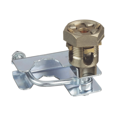 PANDUIT - Abrazadera para Tierra Física en Base de Piso Falso, para Cables de 6 a 1/0 AWG. Para Pedestales Cuadrados de 7/8" y Circulares de 1" a 1 1/8"