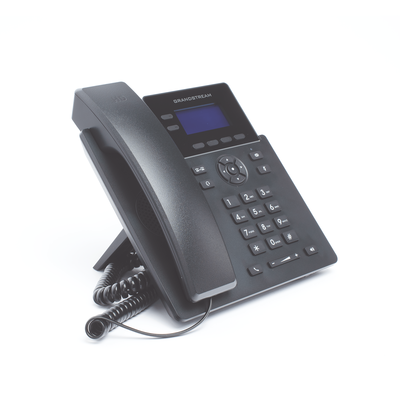 GRANDSTREAM - Teléfono IP Grado Operador, 2 líneas SIP con 4 cuentas, puertos Gigabit PoE, codec Opus, IPV4/IPV6 con gestión en la nube GDMS