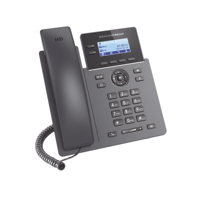 GRANDSTREAM - Teléfono IP Grado Operador, 2 líneas SIP con 4 cuentas, PoE, codec Opus, IPV4/IPV6 con gestión en la nube GDMS