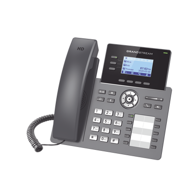 GRANDSTREAM - Teléfono IP Grado Operador, 3 líneas SIP con 6 cuentas, 10 botones BLF, puertos Gigabit, codec Opus, IPV4/IPV6 con gestión en la nube GDMS
