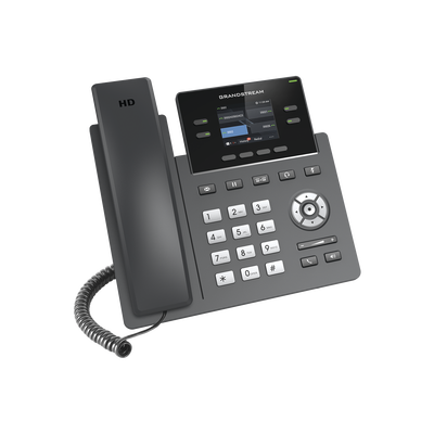 GRANDSTREAM - Teléfono IP Grado Operador, 4 líneas SIP con 2 cuentas, pantalla a color 2.4", codec Opus, IPV4/IPV6 con gestión en la nube GDMS