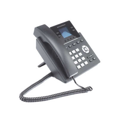 GRANDSTREAM - Teléfono IP Grado Operador, 4 líneas SIP con 2 cuentas, puertos Gigabit PoE, pantalla a color 2.4", codec Opus, IPV4/IPV6 con gestión en la nube GDMS