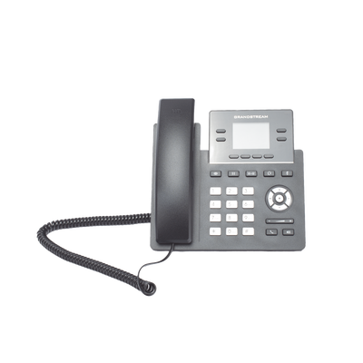 GRANDSTREAM - Teléfono IP Grado Operador, 4 líneas SIP con 2 cuentas, puertos Gigabit PoE, pantalla a color 2.4", codec Opus, IPV4/IPV6 con gestión en la nube GDMS