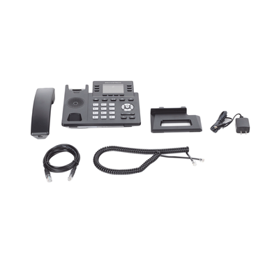 GRANDSTREAM - Teléfono IP Grado Operador, 3 líneas SIP con 6 cuentas, puertos Gigabit,PoE,  pantalla a color 2.4", codec Opus, IPV4/IPV6 con gestión en la nube GDMS