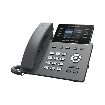 GRANDSTREAM - Teléfono IP Wi-Fi, Grado Operador, 8 líneas SIP con 4 cuentas, pantalla a color 2.8", puertos Gigabit, Bluetooth, PoE, codec Opus, IPV4/IPV6 con gestión en la nube GDMS