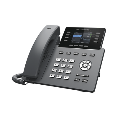 GRANDSTREAM - Teléfono IP Wi-Fi, Grado Operador, 8 líneas SIP con 4 cuentas, pantalla a color 2.8", puertos Gigabit, Bluetooth, PoE, codec Opus, IPV4/IPV6 con gestión en la nube GDMS
