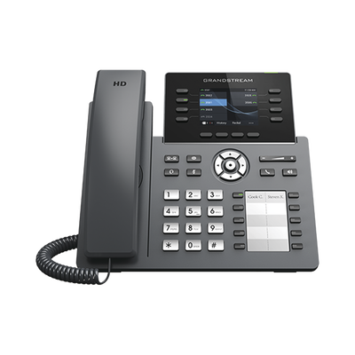 GRANDSTREAM - Teléfono IP Wi-Fi, Grado Operador, 8 líneas SIP con 4 cuentas, pantalla a color 2.8", puertos Gigabit, Bluetooth, PoE, codec Opus, IPV4/IPV6 con gestión en la nube GDMS