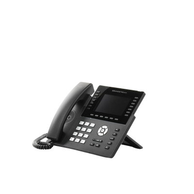 GRANDSTREAM - Teléfono IP Wi-Fi, Grado Operador, 14 líneas SIP con 6 cuentas, pantalla LCD  5", puertos Gigabit, Bluetooth, PoE, codec Opus, IPV4/IPV6 con gestión en la nube GDMS