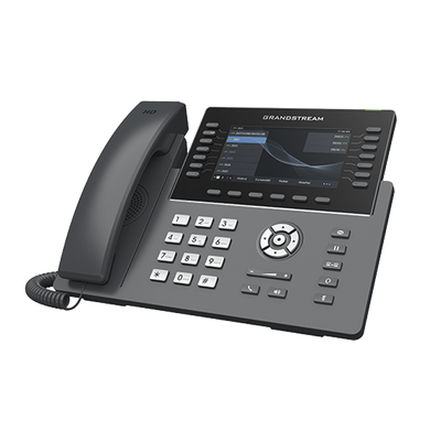 GRANDSTREAM - Teléfono IP Wi-Fi, Grado Operador, 14 líneas SIP con 6 cuentas, pantalla LCD  5", puertos Gigabit, Bluetooth, PoE, codec Opus, IPV4/IPV6 con gestión en la nube GDMS