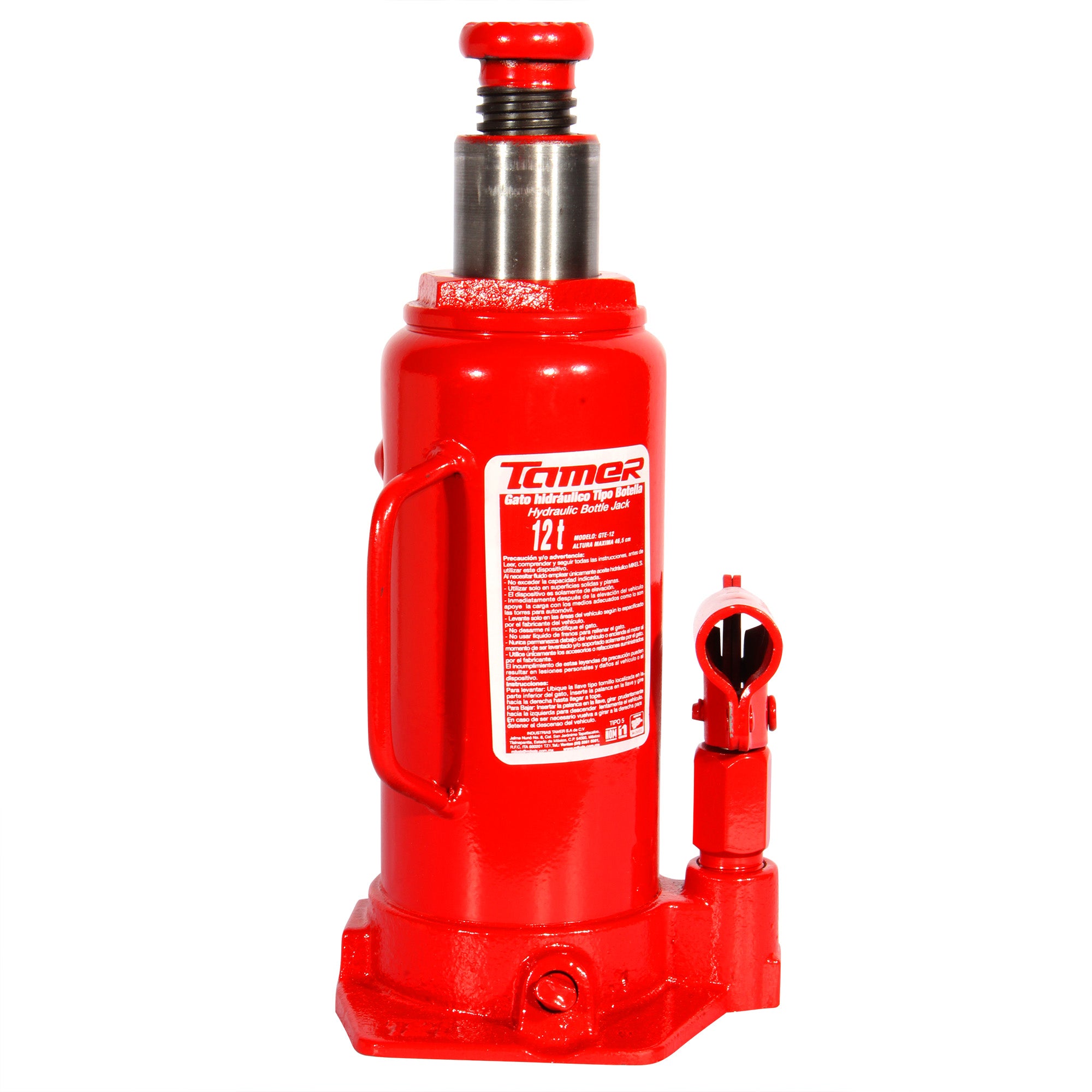 Gato hidráulico de botella con tornillo de extensión (12 ton)