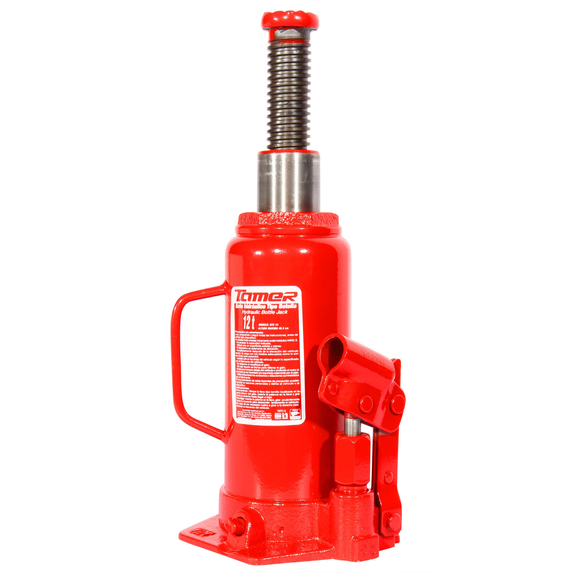 Gato hidráulico de botella con tornillo de extensión (12 ton)