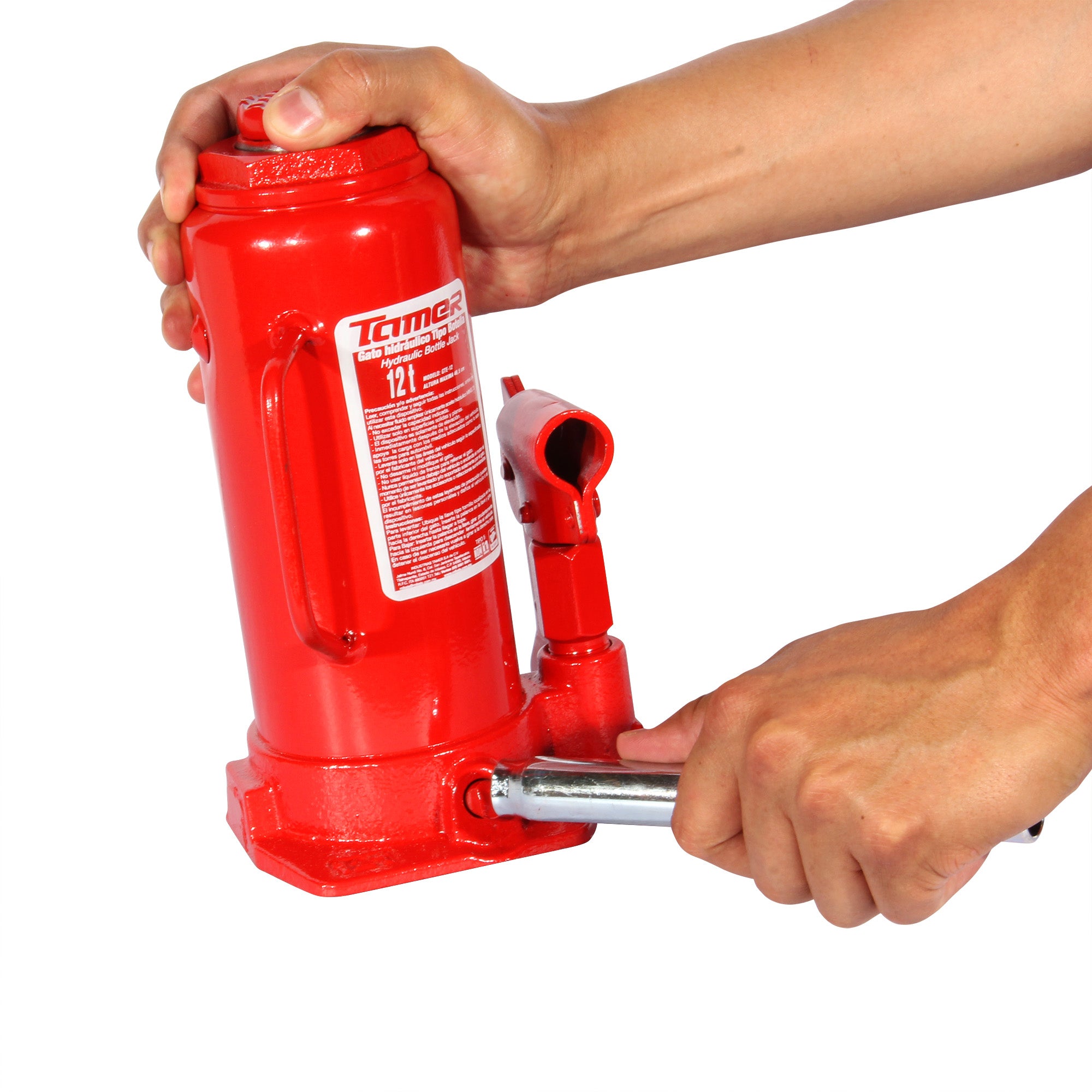 Gato hidráulico de botella con tornillo de extensión (12 ton)