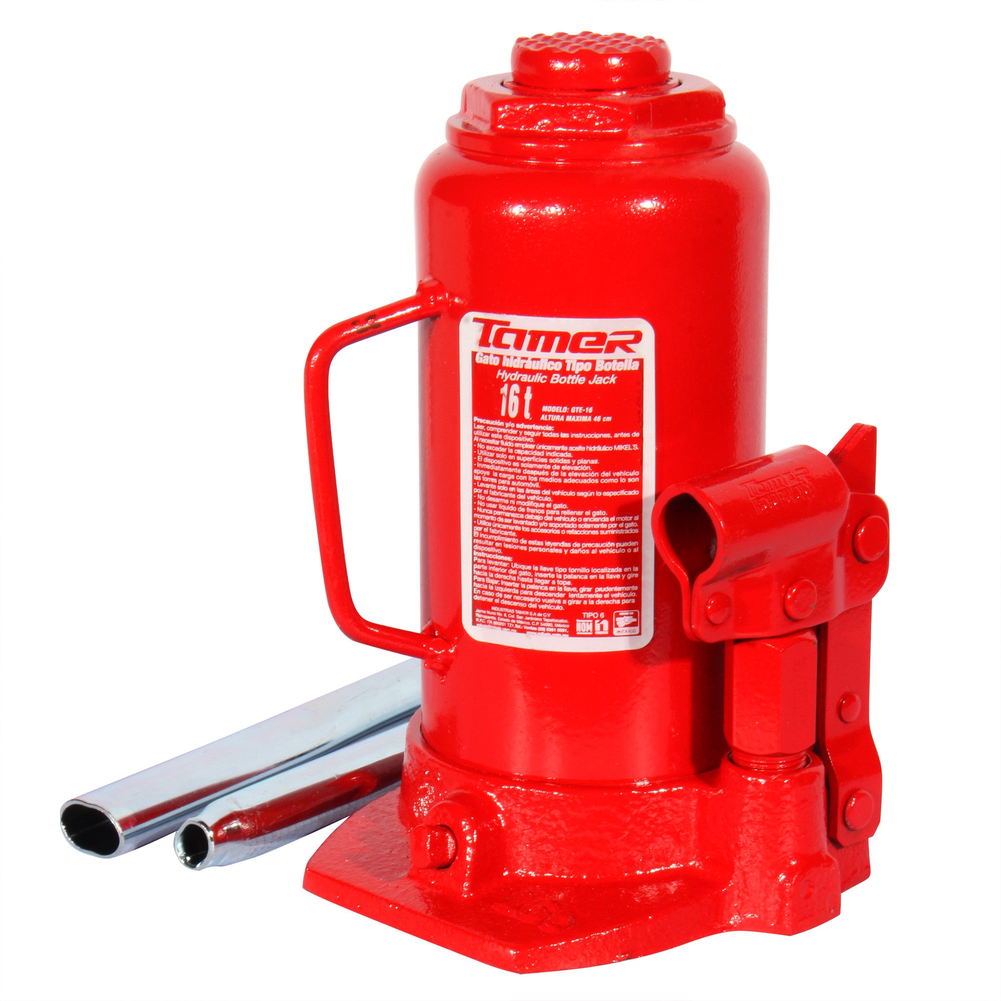 Gato hidráulico de botella con tornillo de extensión (16 ton)