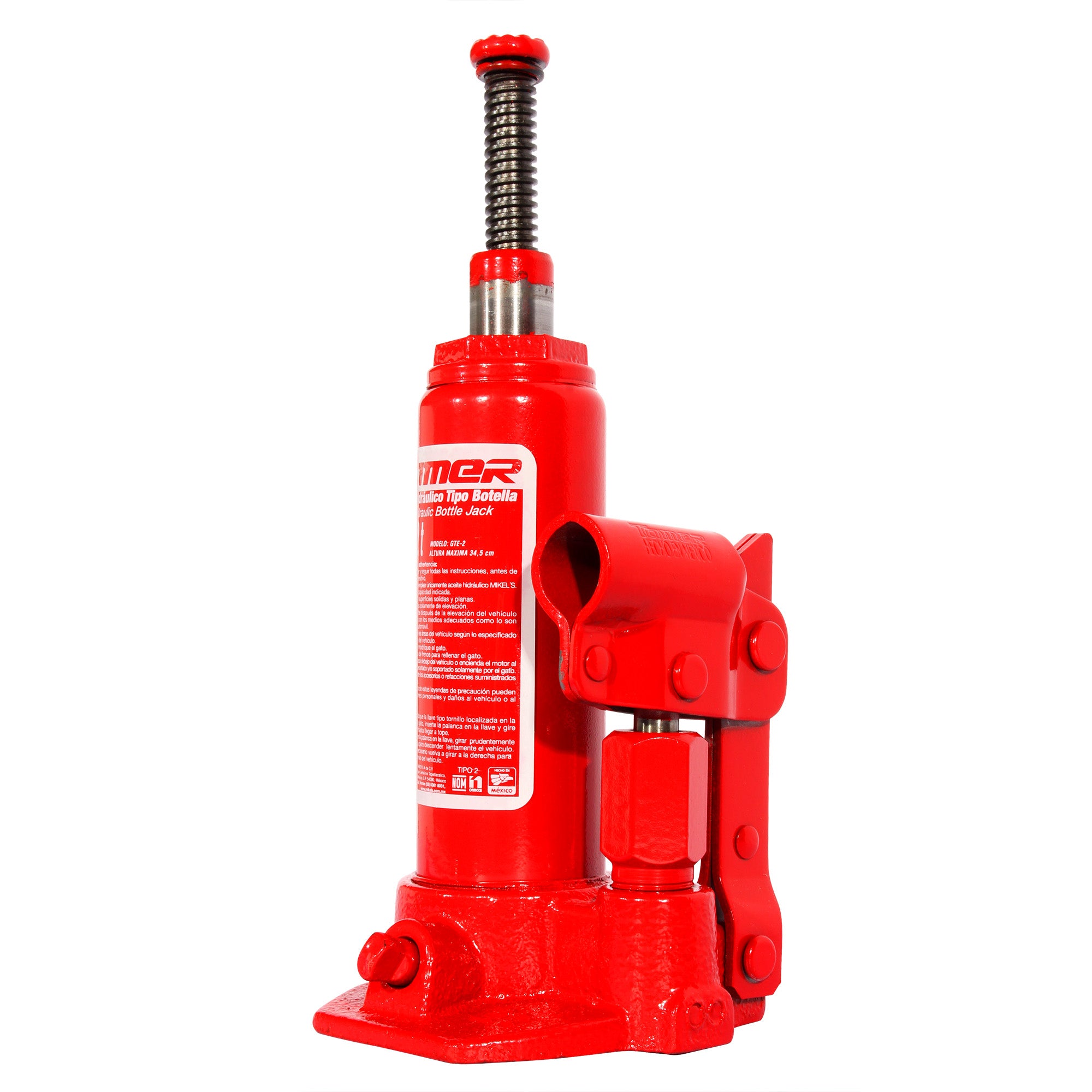 Gato hidráulico de botella con tornillo de extensión (2 ton)