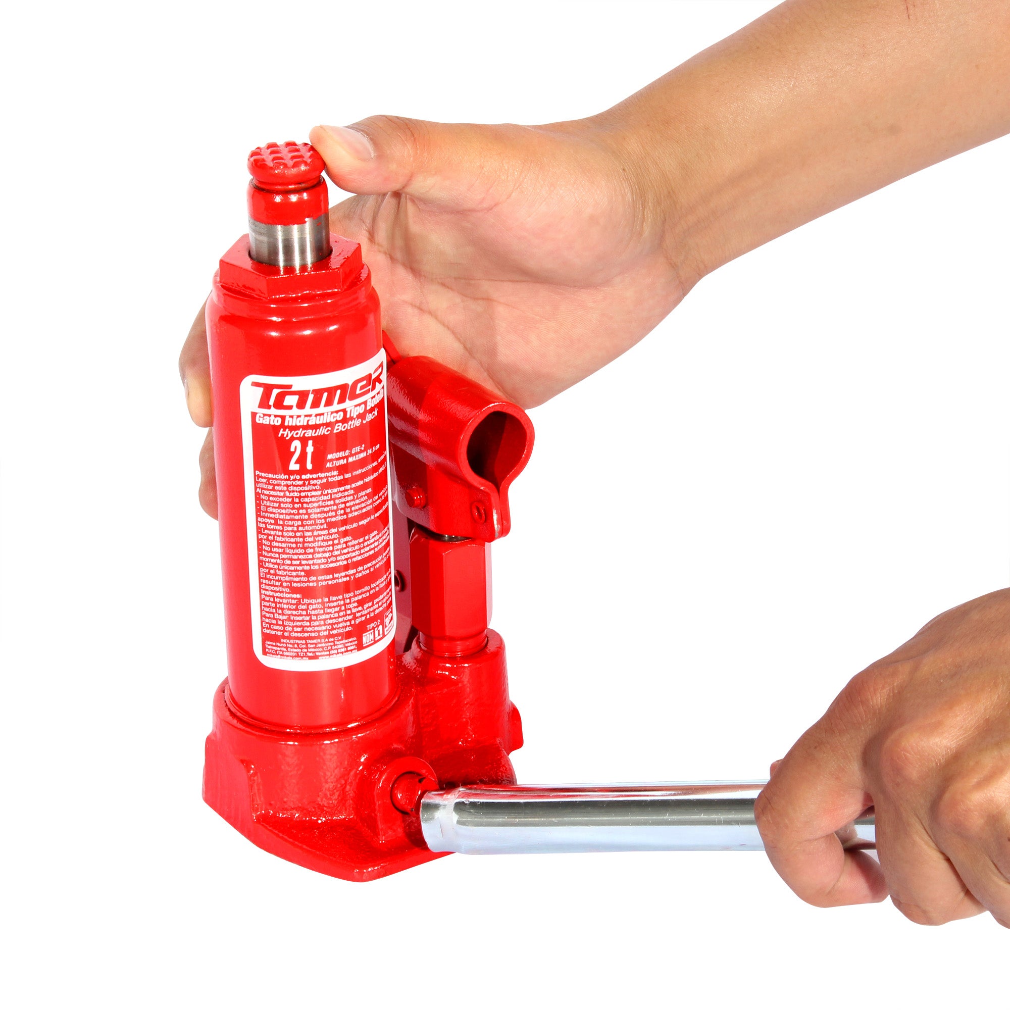 Gato hidráulico de botella con tornillo de extensión (2 ton)
